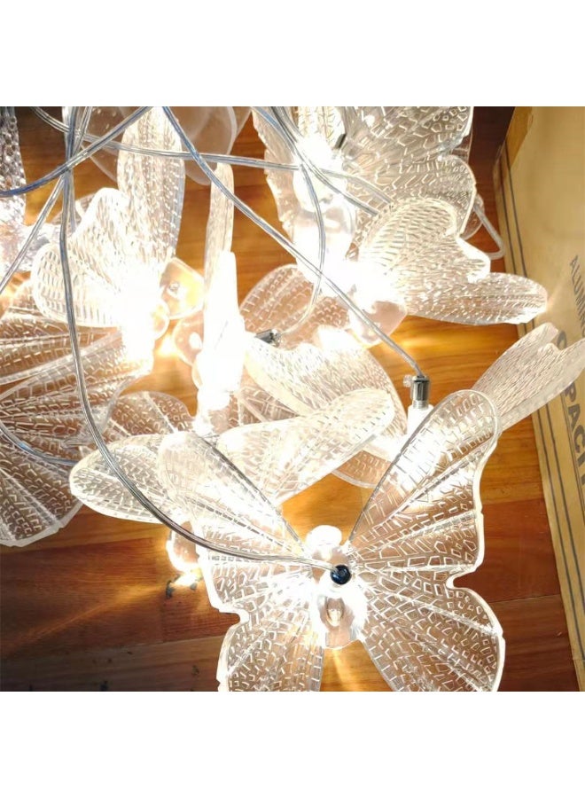 BUYCO Crystal Butterfly LED Chandelier Light – Elegant Hanging Decorative Ceiling Lamp for Home, Bedroom & Events - Image 2